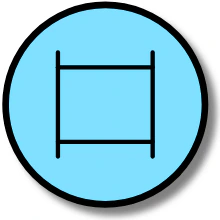 Equipment symbol drawn with its frame