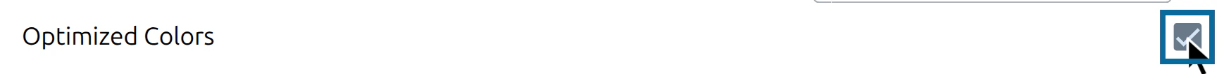 Checkbox 'Optimized Colors' in the Symbol Format options, switched on