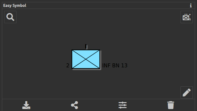 Fenêtre principale du Military Symbol Generator avec le thème Sombre